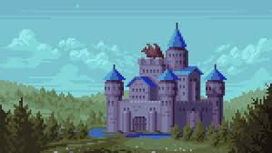 Pixel Art Castle By Slynyrd Pixel Art Pixel Art Tutorial Medieval Fantasy