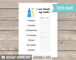 Teeth Brushing Chart Printable Pdf