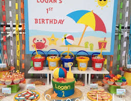 Some of them, like the set of 3 marbled blue vases, are perfect for summer themed decorations. 1st Birthday Party Summer Theme Novocom Top