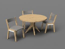 These unique pieces have a country feel and yet they would also easily fit into contemporary and island decors. Dollhouse Dining Table Chairs 1 24th Scale By Revsin Thingiverse