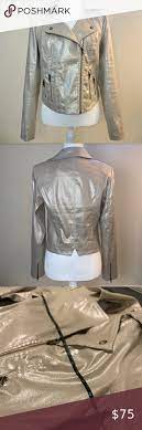 Guess Champagne Shimmer Moto Jacket Clothes Design Beautiful Jacket Fashion Design