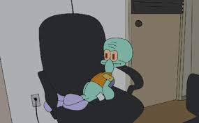 Squidward On A Chair By Jadenthespongefan On Deviantart