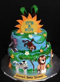 Boy Baby Shower Cake Jungle Baby Shower Cakes For Boys Baby Shower Cakes Shower Cakes