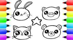 We can say that this is the easiest step, because here you just need to draw the line of the panda and draw the paws. Sparkly Cute Animals Drawings For Kids How To Draw Animals For Kids Easy Youtube