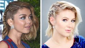 My friend has been on the blending grey/going blonde journey for a few years and she couldn't be happier with the health and lower maintenance side of her hair that the naturalblonding technique gives her!!! Sarah Hyland Inspired Braided Short Hairstyle Milabu Youtube