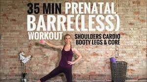 35 minute prenatal barre less workout