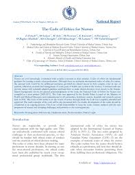 Pdf The Code Of Ethics For Nurses