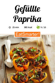 Gefullte Paprika Mit Bohnen Und Hack Rezept In 2020 Gefullte Paprika Gesunde Rezepte Paprika Kalorien