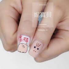 農曆新年小豬設計2019璀璨凝膠指甲 妮寶貝指甲矯正問題指甲處理 nails beauty
