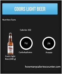 how many calories in a coors light beer