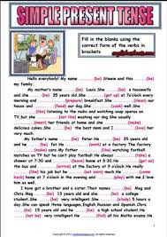 Simple Present Tense Reading Text Gap Filling Exercise Licoes De Gramatica Exercicios De Ingles Atividades De Escrita