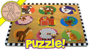 Learn shapes and colors at the same time in the shapes & colors puzzle! Barnyard Animals Sound Shapes Target Brand Wood Puzzle Youtube