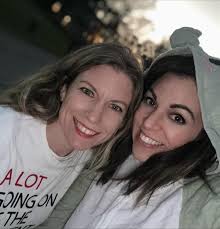 Annual 3 second Halloween hug and selfie with the bestie before our kids  run in opposite directions and we have to chase them. But it's still the  best part of my night