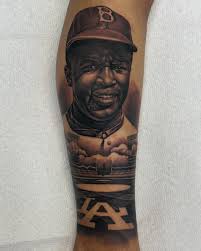 42” • Portrait of a young colored boy from Brooklyn. Only guy that was able  to hit old Curly's pitch. Changed the course of history with that at bat  forever. #42 @shanemgillis •