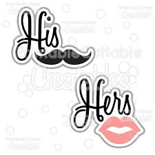 Download His Hers Scrapbook Title Free Svg Cut File For Silhouette Cameo Cricut