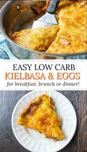 Keto Breakfast Kielbasa Casserole Recipe Low Carb High Protein Recipe Low Carb Breakfast Low Carb Breakfast Recipes Egg Recipes