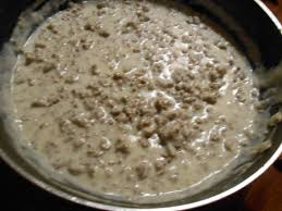Hamburger Gravy Over Mashed Potatoes Recipe Food Com Hamburger Gravy Food Recipes