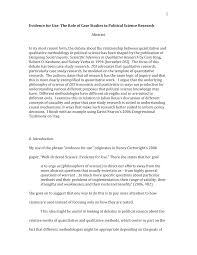 Check spelling or type a new query. Http Philsci Archive Pitt Edu 4797 1 Evidence For Use The Role Of Case Studies In Political Science Research Pdf