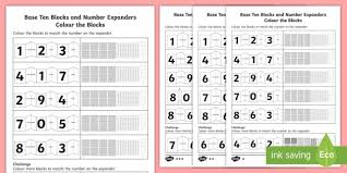 Below, you will find a wide range of our printable worksheets in chapter base ten blocks and place value of section numbers 0 to 30. Place Value Colouring Number Expanders With Base 10 Blocks