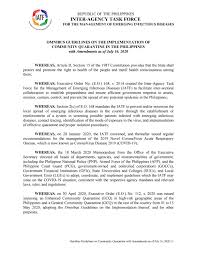 Road and transportation guidelines for the ecq: Omnibus Guidelines On The Implementation Of Community Quarantine In The Philippines By Lgu Bacarra Issuu