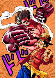 Luffy coats his arm in busoshoku haki before biting into his forearm. Luffy S Bizarre Adventures Onepiece