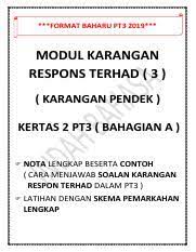 Contoh soalan karangan pendek pt3 2019 selangor g mp3 & mp4. Modul 3 Karangan Respons Terhad Pdf Format Baharu Pt3 2019 Modul Karangan Respons Terhad 3 Karangan Pendek Kertas 2 Pt3 Bahagian A Nota Lengkap Course Hero