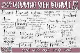 Download Wedding Svg Bundle Wedding Cut Files Wedding Sign Svg 366035 Svgs Design Bundles