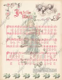 Instant Digital Download Joy To The World Printable Vintage Christmas Sheet Music For Scrapbook Paper Christmas Sheet Music Christmas Music Christmas Scrapbook