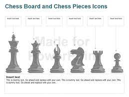 Chess Icons Powerpoint Presentation Template Chess Board Chess Chess Pieces