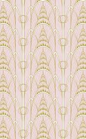 Pink Art Deco Wallpaper Mural Murals Wallpaper Pink Art Deco Art Deco Print Art Deco Pattern
