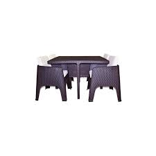 Ils remplissent cependant tous le même rôle : Salon De Jardin Gammarth Wengue 4 Chaises Et Coussins Table
