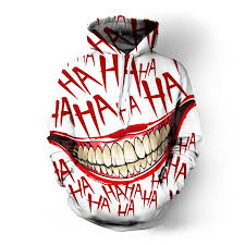 Us 13 84 20 Off Soshirl Haha Joker Funny Hoodie Halloween Crazy Smile Pullover Long Sleeve Sweatshirt Fashion Stree Coats Cool Unisex Sportwear In