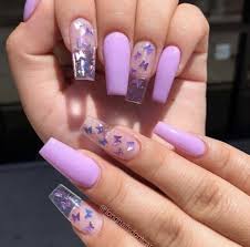 You might be trying this design during autumn, but you can definitely wear them during when the acrylic dries off, file and buff your nails until they're even. Purple Acrylics Long Square Acrylic Nails Acrylic Nail Designs Coffin Purple Acrylic Nails