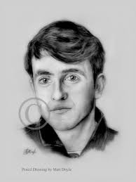 Boyle artist Pat Casserly painting a portrait, 1985.