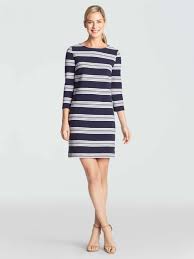 Draper James Ottoman Stripe Knit Shift Dress Knit Shift Dress Shift Dress Classic Dress