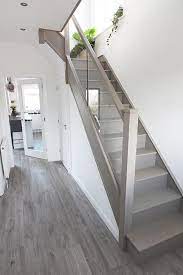 Canyon Grey Oak Complete Staircase Renovation Stairs In Living Room Staircase Design Stairs Design