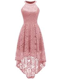 Dressystar 0028 Halter Floral Lace Cocktail Party Dress Hi Lo Bridesmaid Dress Xs Blush At Amazon Women Lace Dress Vintage Lace Maxi Dress Cocktail Dress Party