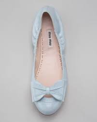 Miu Miu Ballerina Bow Flat Light Blue Shoes Me Too Shoes Shoe Obsession