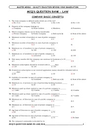 The name of the company is u.s. Company Law Mcq
