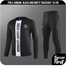 Replace the jordan logo with a slazenger one and the hype will disappear. Psg X Jordan Black And White Tracksuit 19 20 Soccer First
