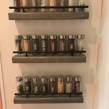 This product will be made and dispatched in the new year*** our bespoke rustic spice racks are lovingly handcrafted. Wall Mounted Spice Rack Floating Shelf For Spices Kitchen Etsy In 2021 Wall Mounted Spice Rack Wall Spice Rack Spice Rack