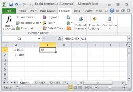 Ms Excel How To Use The Bin2hex Function Ws