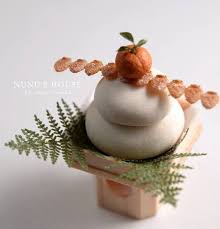 Kagami Mochi A Sticky Rice Cake For New Year Decoration Wagashi Miniature Food Miniatures