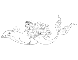 Merliah (barbie) est une surfeuse hors pair. Coloriage Barbie Sirene Et Le Dauphin