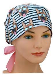 Perfect Fit Tie Back Surgical Scrub Hats For Women Cool German Shepherds Scrub Hats Surgical Scrub Hats Hats For Women