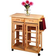 Winsome Wood Suzanne 3 Piece Space Saver Set Multiple Finishes Walmart Com Small Kitchen Tables Space Saver Kitchen Table Pub Table Sets