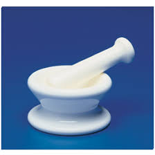 Mortar and pestle, ancient device for milling by pounding. Glass Mortars Pestles Laboratory Lab Glassware Spectrum Chemical