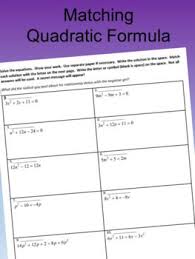 A Self Checking Worksheet Where Students Will Solve A Quadratic Equation By Using The Quadratic Formula Which R Quadratic Formula Quadratics Quadratic Equation