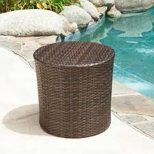 Mogul Wicker Barrel Side Table Walmart Com Wicker Decor Wicker Outdoor Wicker