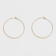 3 pairs big hoop earrings,stainless steel hoop earrings 14k gold plated rose gold plated silver for women girls sensitive ears (3 colors set) 4.5 out of 5 stars. Thin Medium Hoop Earrings A New Day Gold Target